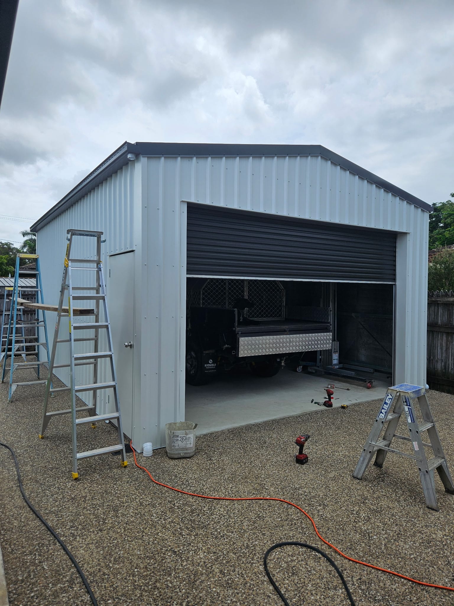 Shed construction after